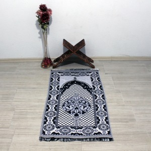 Müftübey Yumuşak Simli Seccade - Lacivert